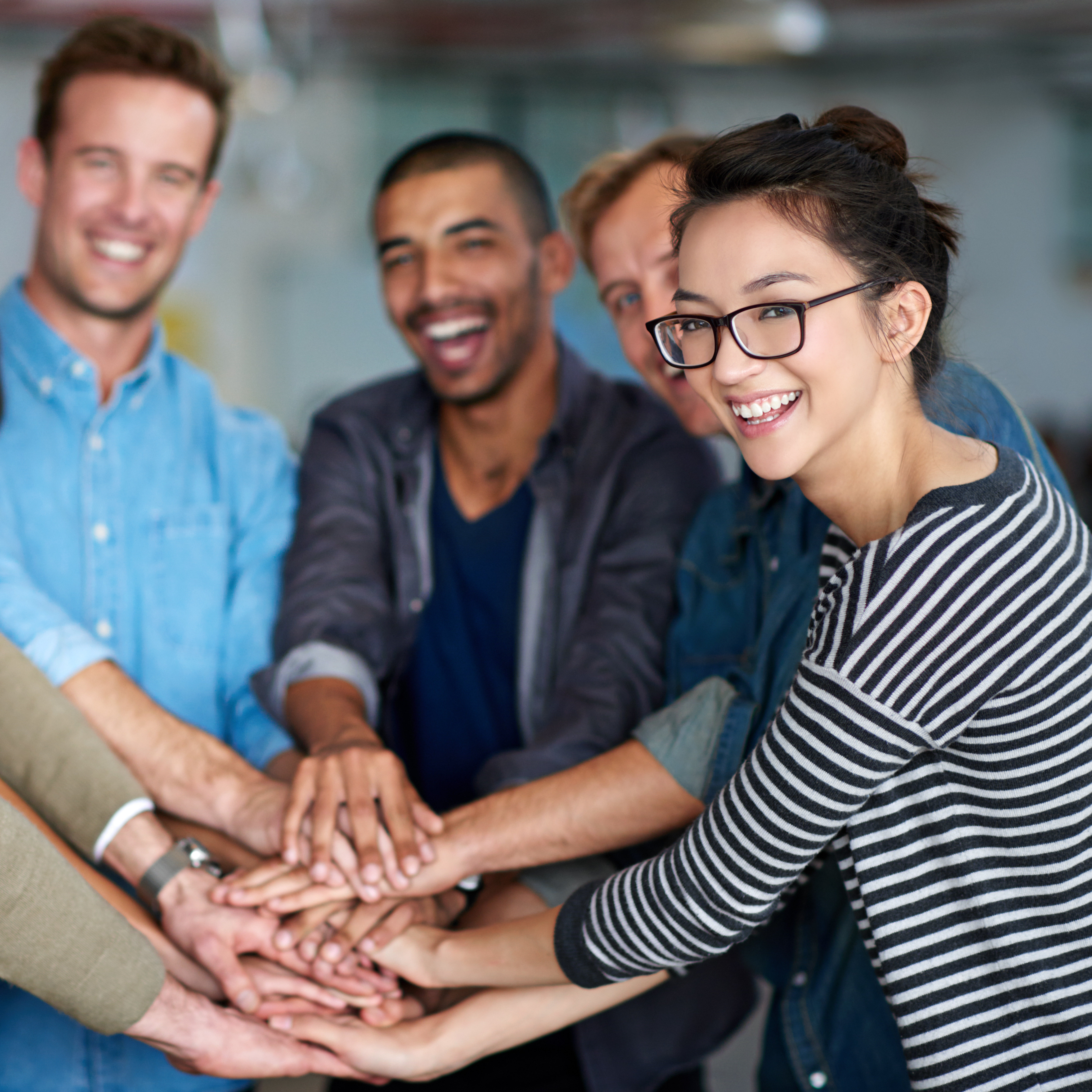 Professional team collaborating